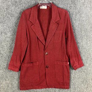Vintage Georges Marciano Coat Men's Size 1 Large 100% Cotton Red